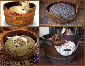 Lee más sobre el artículo Originales camas para perros con barriles de madera